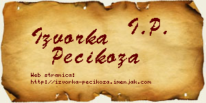 Izvorka Pecikoza vizit kartica